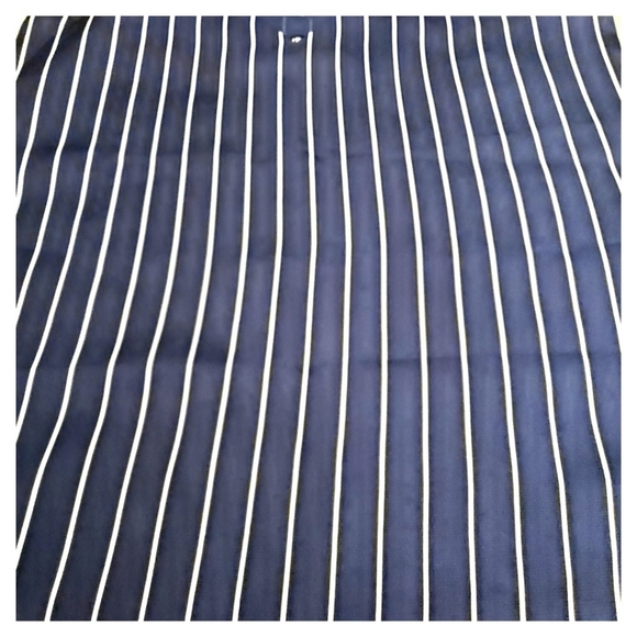 EXPRESS:Size:SP/ Navy Blue Striped Tabk Blouse - Picture 2 of 4